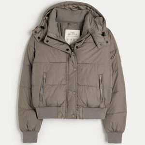 Women's Natural Ultimate Puffer Bomber Jacket Gray XXS